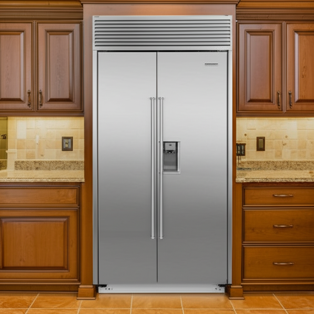 Sub-Zero built-in refrigerator in luxury kitchen - professional appliance repair service